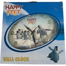 Happy Feet Movie Bedroom Wall Clock Mumble Penguin Vintage Boxed