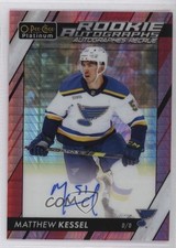 2023-24 O-Pee-Chee Platinum Rookie Red Prism 16/50 Matthew Kessel #R-MA Auto 5d9