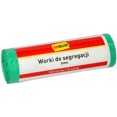 5900536353197 TOPSELLER worki do segregacji 120l zielone 8szt. Topseller