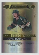 2021 Upper Deck Credentials Debut Ticket Access Yellow 163/249 Adam Beckman 10nw