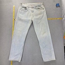 Vintage Levis 501 Jeans Mens Blue Straight Made In USA Button Fly Fits 32x29