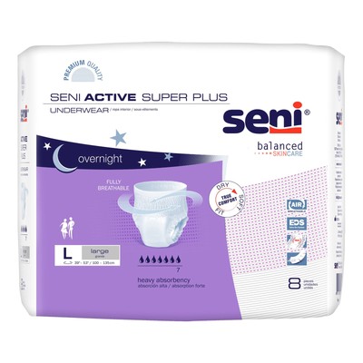 Seni Disposable Underwear Large Heavy 8 Ct