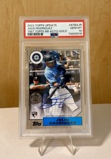 2022 Topps Series 2 Julio Rodriguez 1987 Auto Gold /50 #87BA-JRO PSA 10