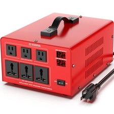 6000W Voltage Converter Transformer Step Up Down Auto LCD Display