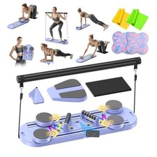 Pilates Reformer Board for Home Workout, 15-in-1 Foldable Pilates Board with
