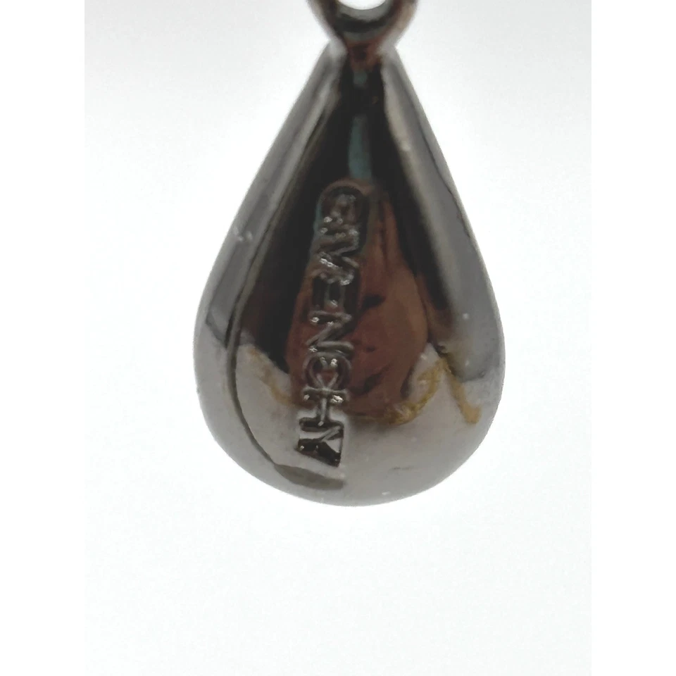 Pendientes colgantes Givenchy vintage nuevos con etiquetas piedra negra postes de acero joyería Navidad Foto 2 de 4