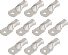 10-Pack 4/0 AWG Tinned Copper Battery Ring Terminals and Connectors