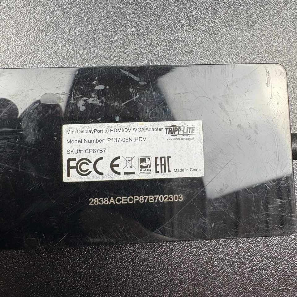 Tripp Lite Keyspan Mini DisplayPort to HDMI DVI VGA Adapter P137-06N-HD CP87B7 - Image 2 of 4
