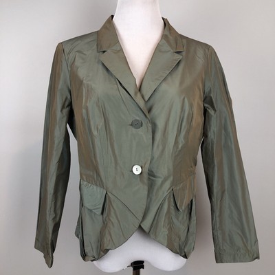 Lilith Sage Two Button Blazer Jacket Origami Pockets Large $572 Retail NWT