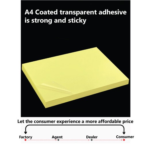 200 x A4 Transparent Glossy Self Adhesive Sticker Printing Paper Label Inkjet - Picture 3 of 11