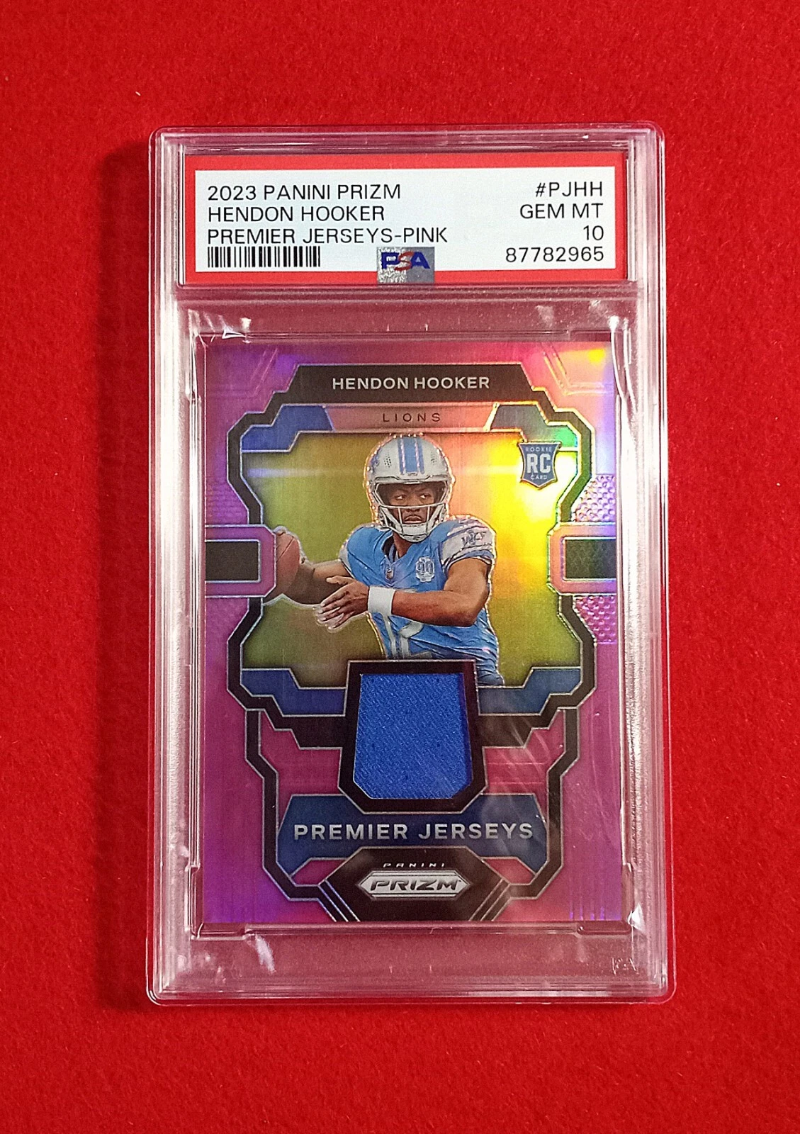 Hendon Hooker Panini Prizm Premier Jerseys #PJHH Pink