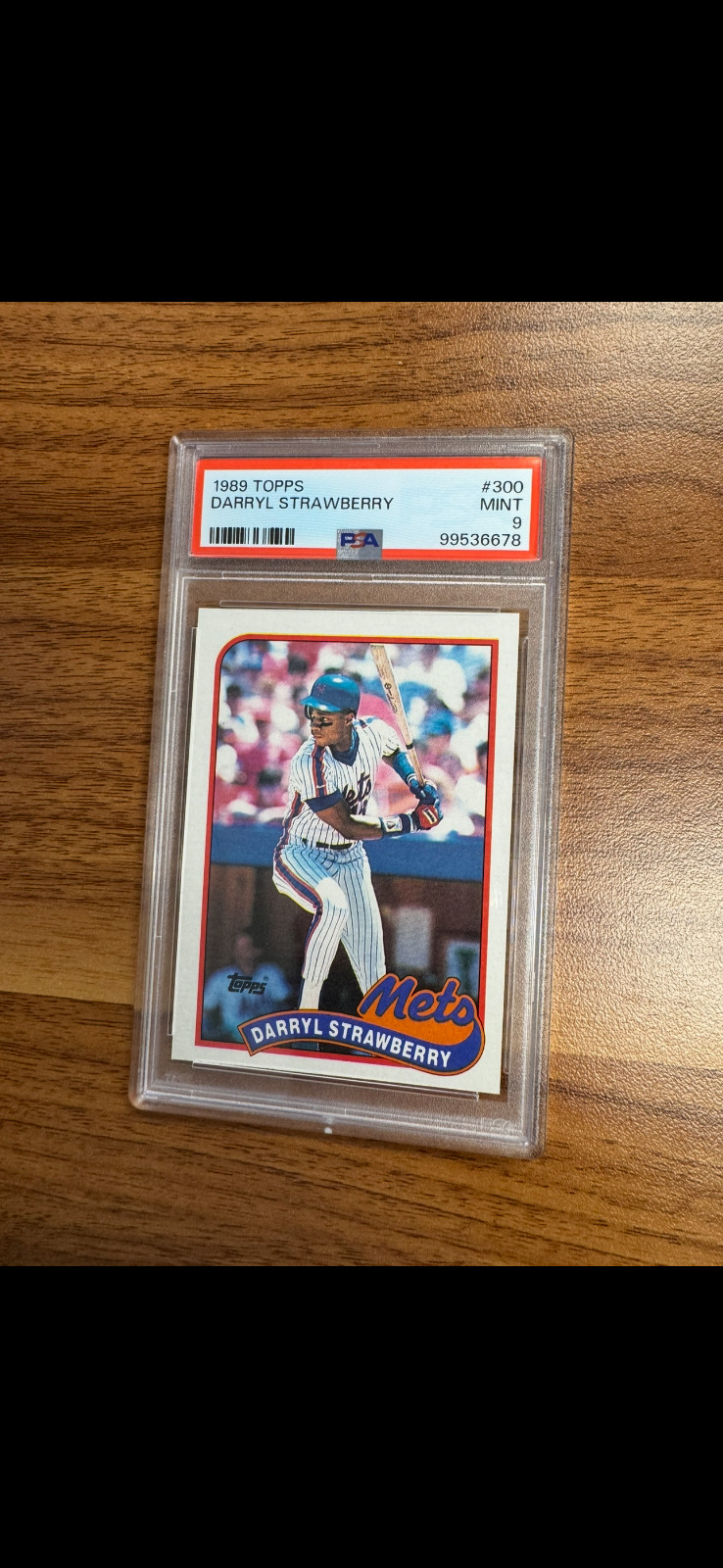 1989 TOPPS #300 DARRYL STRAWBERRY PSA 9 NEW YORK METS
