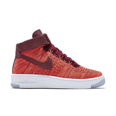 Womens NIKE AIR Force 1 Flyknit Mid Trainers Orange 818018 800 | eBay