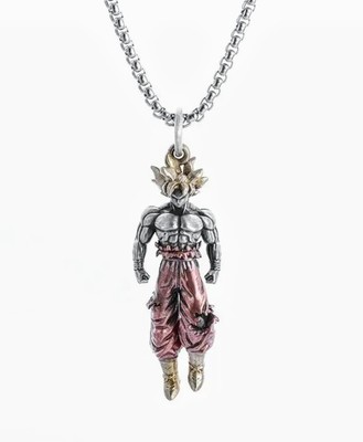 Dragon Ball Necklace Goku Vegeta Broly Metal Steel Unisex Anime Free Shipping