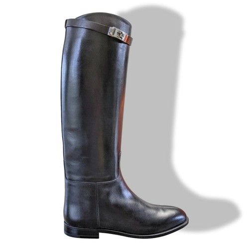 Hermes [SH15] Black Calfskin Women's JUMPING Equistrian Style Boots Sz 41  BNIB | eBay