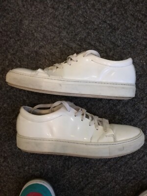 Acne Studios Adrian Sneakers White Patent Leather US 9 Mens | eBay