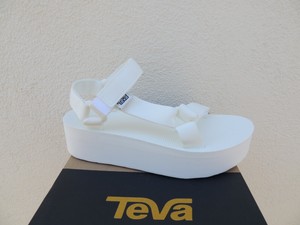 teva white platform sandals