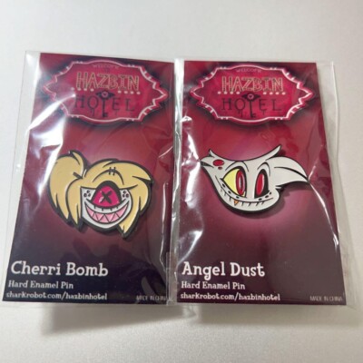 Hazbin Hotel Angel Dust Cherry Bomb Pins Set Very Rare Unused | eBay