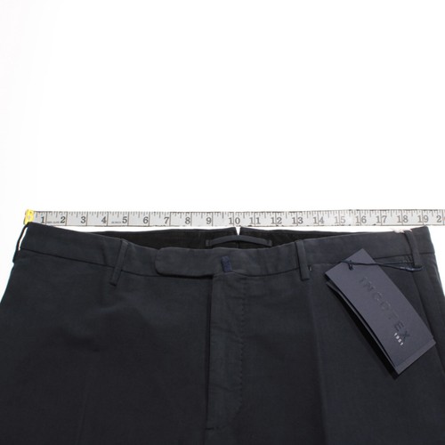 Incotex NWT Chinos / Casual Pants Size 54 (38 US) Slim In Solid Blue Cotton - Picture 13 of 17