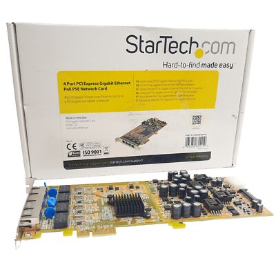 StarTech ST4000PEXPSE Network Card 4 Ports, 48VDC Output Voltage, PCI Express