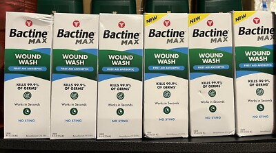 1 Of Bactine Max First Aid Antiseptic Wound Wash Kills 99.9% Germs 8oz Exp.04/25
