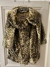 Juicy Couture Leopard Print Fur Jacket