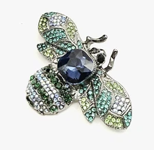 Renaissance Revival Collection  Victorian Style Insect Bug Rhinestone Brooch