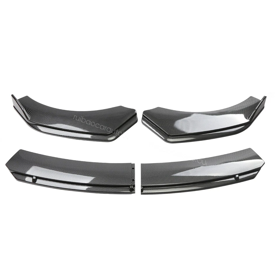 Carbon Fiber Style Front Bumper Lip Side Skirt Strut Rods For Mitsubishi Mirage - Image 4 of 4
