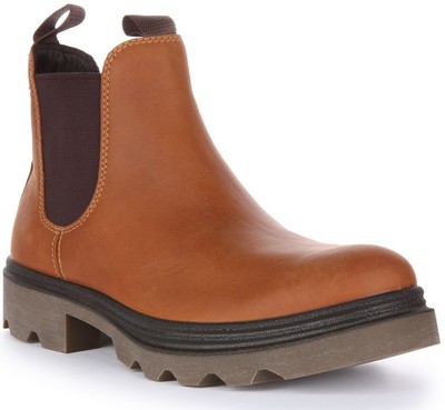 ECCO Grainer Hineinschlüpfen Elastisch Chelsea Stiefel Brown Herren UK 6 - 12
