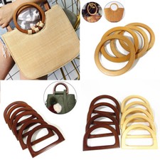 Round D Wooden Handbag Bag Handle Replacement DIY Bag Purse Making Wood Craft