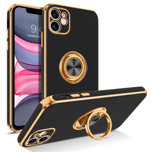 For iPhone 11 6.1" Case Shockproof Protective Rugged Cover & Golden Ring Holder - Bild 2 von 136