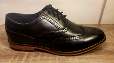 Bruno Marc Boy's Prince-Black K2 Classic Oxfords Wingtip Dress Shoes size 2