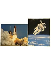 Vintage Official NASA Astronaut Discovery Shuttle Space Picture Prints Art