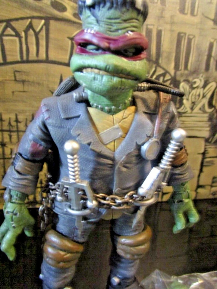 NECA tmnt Teenage Mutant Ninja Turtles Raphael Frankenstein Monstruos Universales~ Foto 3 de 4