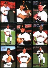 1992 Mothers Cookies SAN FRANCISCO GIANTS Team Set WILL CLARK MCGEE WILLIAMS