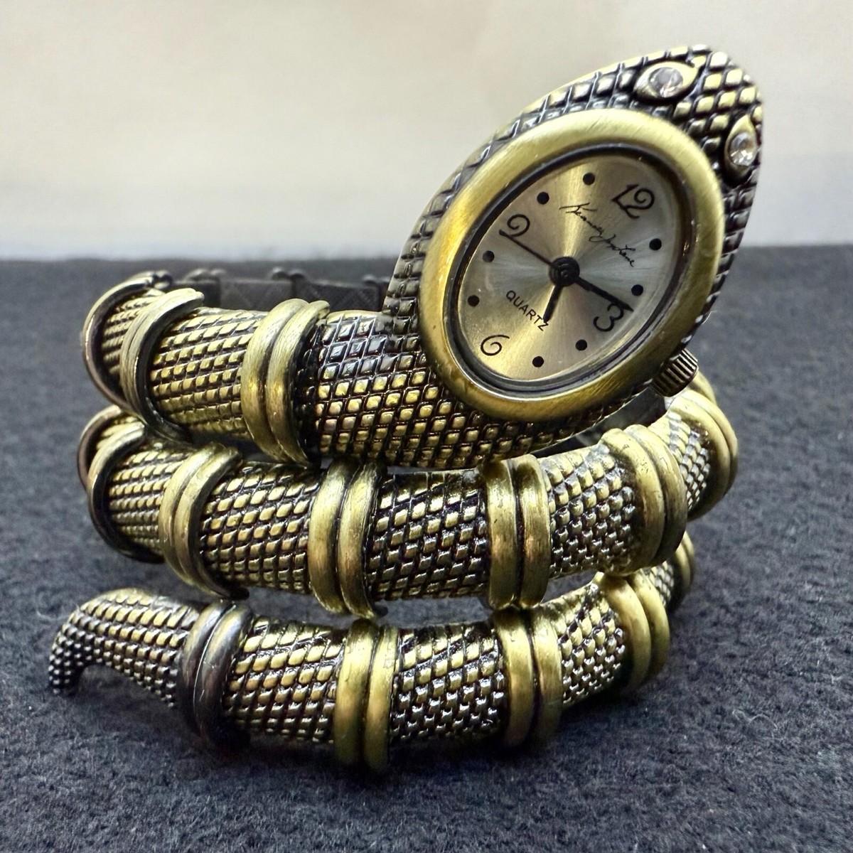 Vintage Kenneth jay Lane KJL wrap around watch bracelet snake