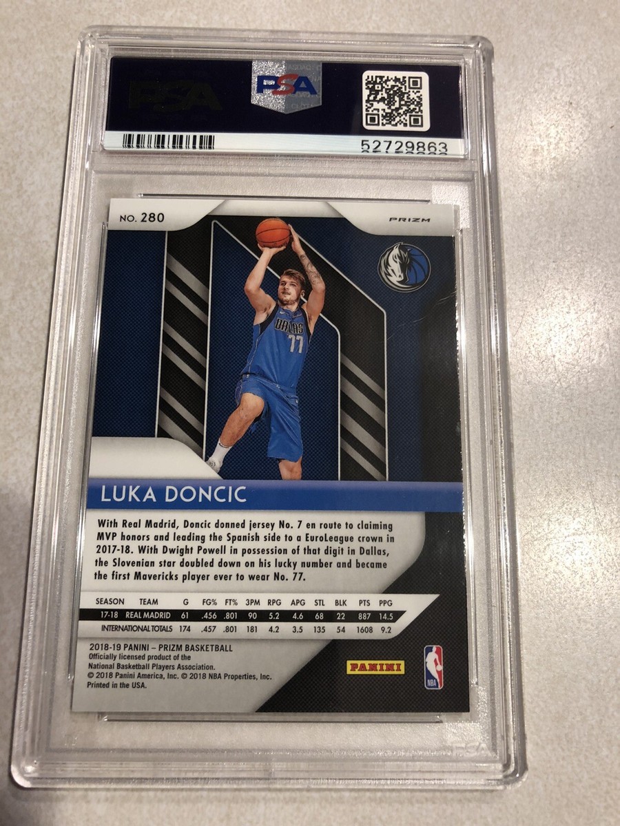 Luka Doncic 2018-19 Panini Prizm Silver PSA 9 Rookie SP RC Dallas