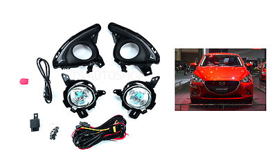 SET KIT SPOT LIGHT FOG LAMP FIT MAZDA2 M2 MAZDA 2 SKY ACTIVE 4DR