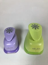 The Paper Studio Set Of 2 Flower Lever Punches Paper Crafts Scrapbooking Cards