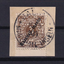 Dt. Kolonien Marshall-Inseln Mi.Nr. 7 mit Zwischensteg, Briefst&uuml;ck Jaluit 1901