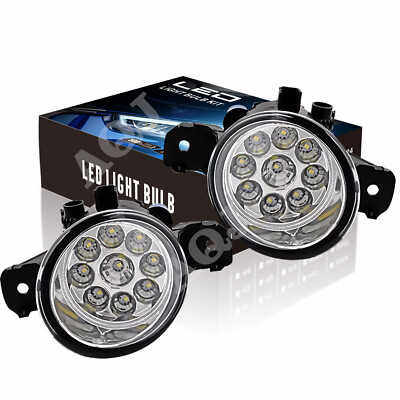 2x New Bumper White LED Fog Light Lamp Driver For INFINITI QX60 2014-2015 US