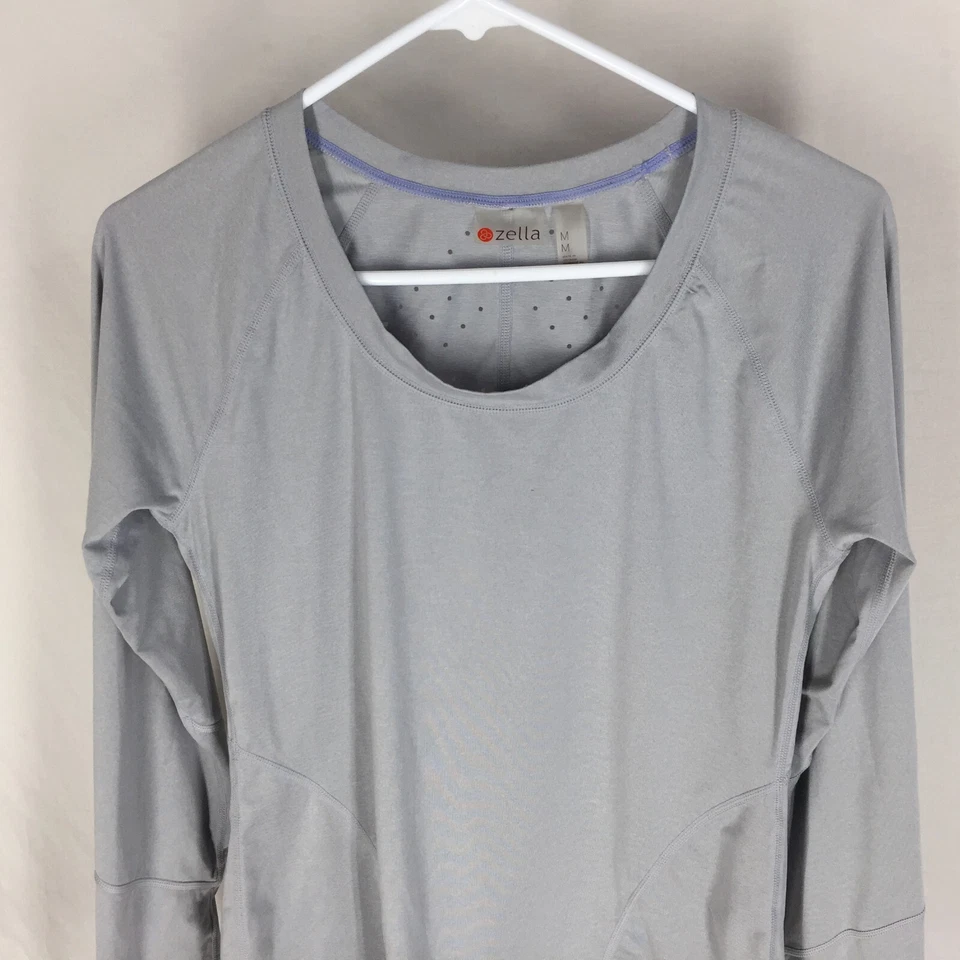 Camisa Top ZELLA Púrpura Talla Mediana Manga Larga Yoga Correr Gimnasio Correr Mujer Elastizada Foto 3 de 4