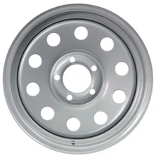 eCustomrim Trailer Wheel Rim 15X5 15" 5 Lug On 4.5" Center Silver Modular