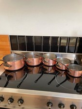 FAUCOGNEY Copper Pan Stamped Les Cuivres de FAUCOGNEY Made in France, Set of 5