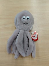 Ty Beanie Baby RARE Inky The Octopus Tan w Mouth NWT 1st Gen PVC Pellets