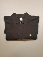 Brooks Brothers Men Original Fit Performance Polo Black Size Large L Cotton 1818
