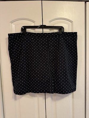 Macys Navy Blue With White Polka Dots Plus Size Skort Karen Scott  Size 20W