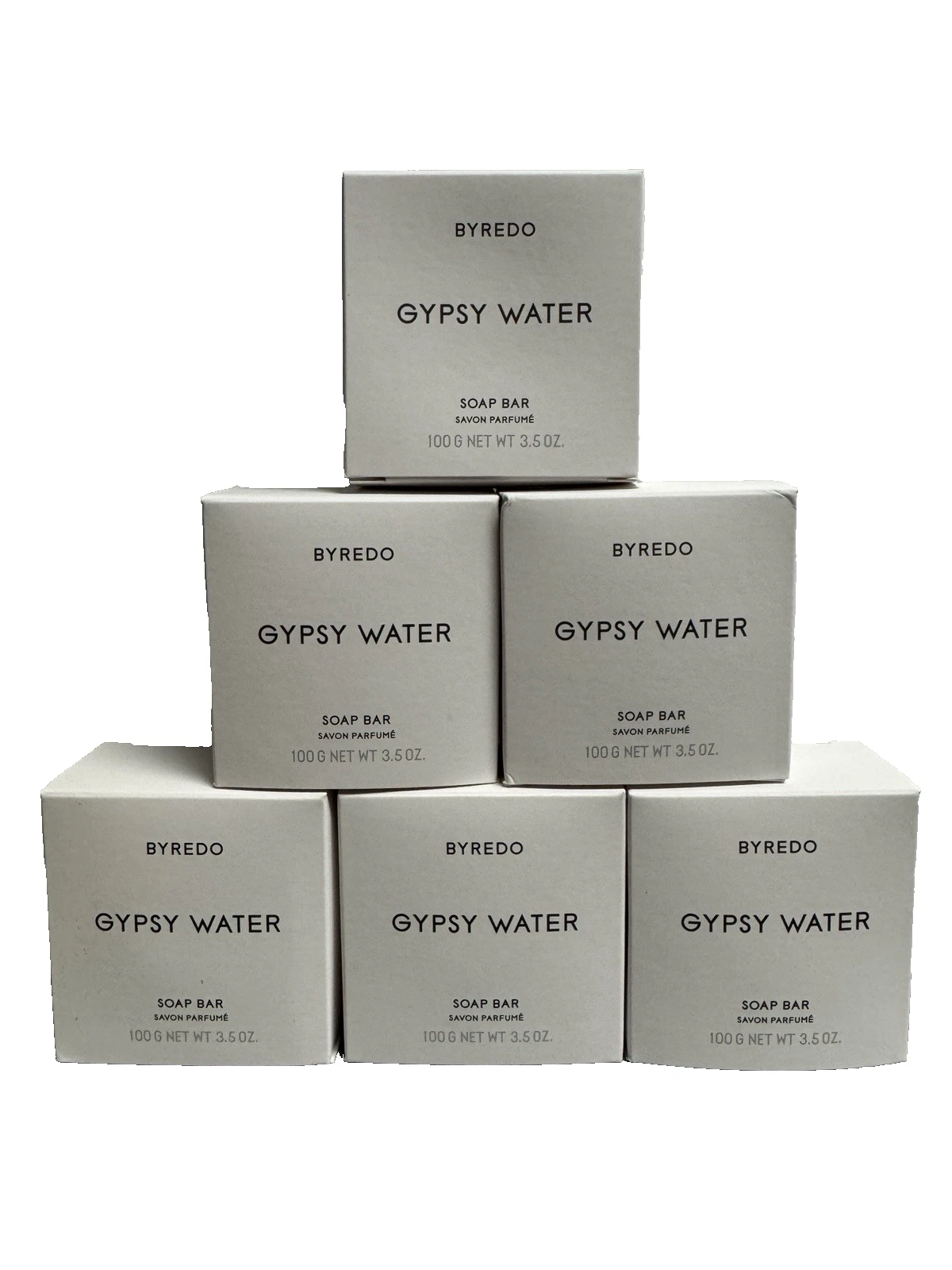 6 PACK - BYREDO Gypsy Water Soap BIG Bar 3.5 Oz 100g each, Savon Parfume lot