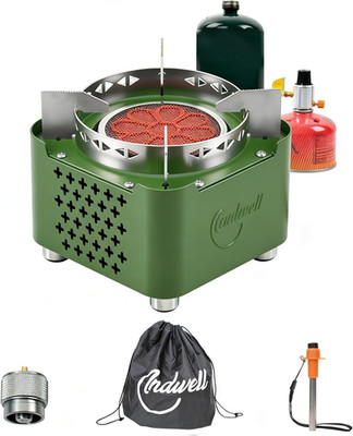 Portable Infrared Propane Camping Stove with Piezo Ignition & 23'' Hose