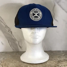 HOOEY BRANDS SPRING BRANCH TEXAS BLUE BLACK TRUCKER MESH SNAPBACK HAT